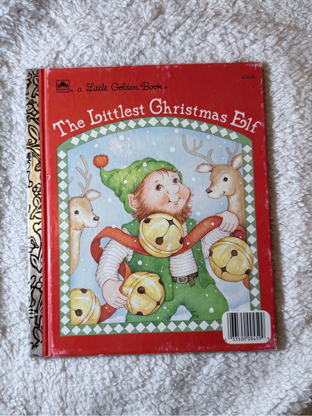 A Little Golden Book: The Littlest Christmas Elf - Red